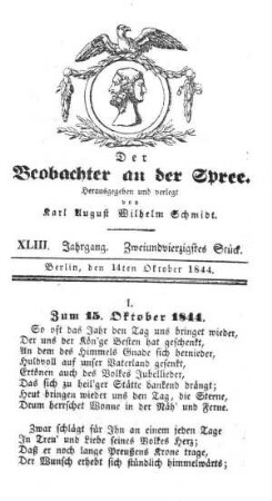 42. Stueck, 14. Oktober 1844