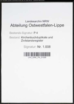 Kirchenbuchduplikate der kleineren evangelisch-reformierten Gemeinde Hagen (GHT 1857-1866). (Gemeinde: Hagen, kleinere evangelisch-reformierte Gemeinde)