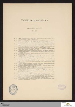 Table Des Matières
