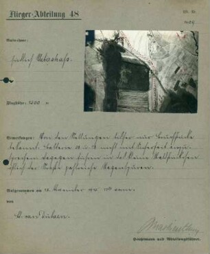 Foto feindlicher Stellungen südlich von Ueberstrass (Luftbild)