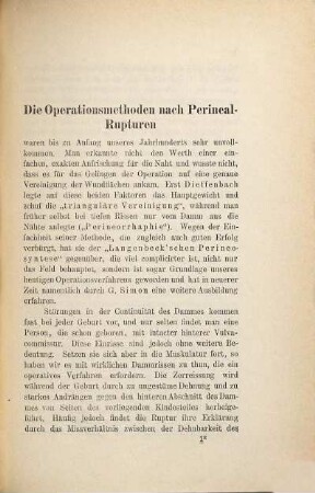 Perinaeoplastik und Perinaeal-Rupturen : Inaugural-Dissertation