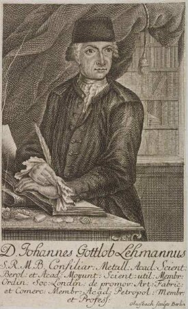 Johannes Gottlob Lehmann, Arzt, Geologe, Bergrat