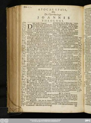 Apocalypsis, Ofte De Openbaringe Joannis Theologi.