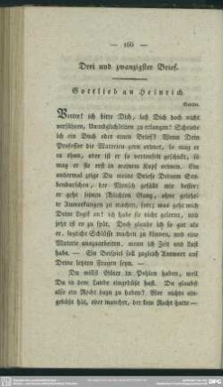 Drei und zwanzigster Brief