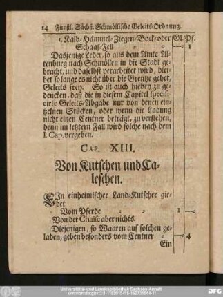Cap. XIII. Von Kutschen und Caleschen.