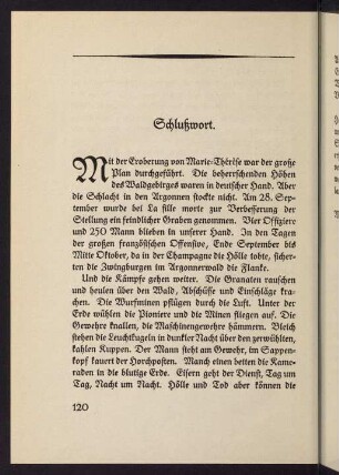 120-121, Schlusswort