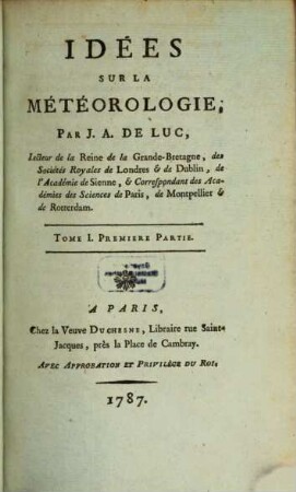 Idées Sur La Météorologie. 1,1