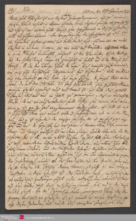 Meine gute Schwester ist mir diesmal wieder zuvorgekommen, und zu meiner ... , 08.01.1826. - Benediktinerabtei St. Bonifaz in München und Andechs