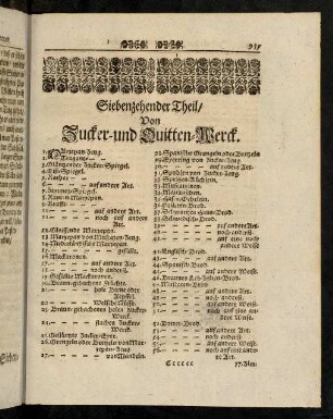 937-939, Von Zucker- und Quitten-Werck