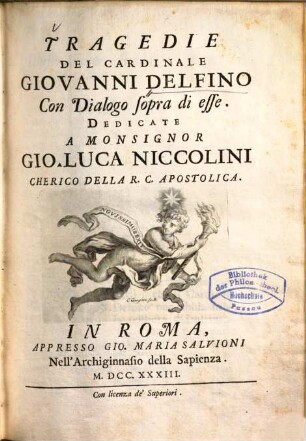 Tragedie : con dialogo sopra di esse