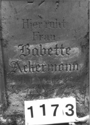 Grabstein 1173 (Detailaufnahme)