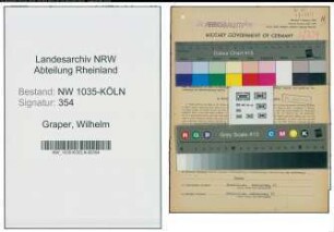 Entnazifizierung Wilhelm Graper , geb. 13.02.1893 (Expedient)
