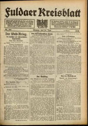 Ausgabe vom Montag, den 24. Juni 1918.