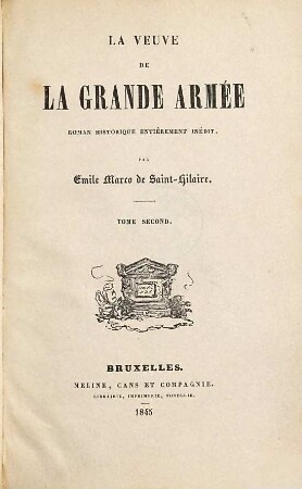 La veuve de la grande armée : roman historique entiérement inédit, 2
