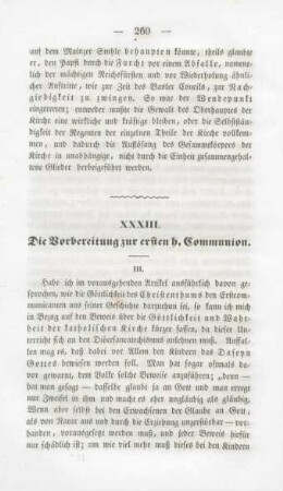 260-269 Die Vorbereitung zur ersten heil. Communion III.