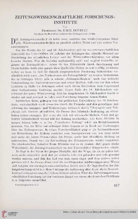 Zeitungswissenschaftliche Forschungsinstitute