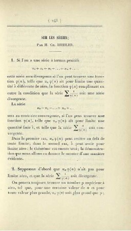 Sur les séries.
