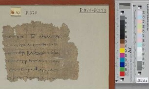 Fragment eines Zenon-Papyrus