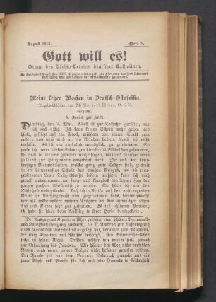 Heft 8. August 1913