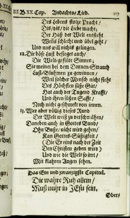 Das Ein und zwanzigste Capittel. - Das Fünf und zwanzigste Capittel.