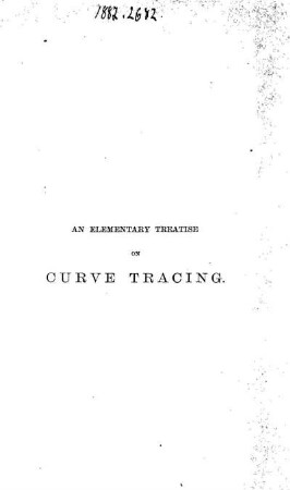 An Elementary Treatise on Curve Tracing