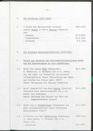 D. Die Erhebung Schleswig-Holsteins (1848-1851)