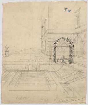 Thiersch, August ; München, Georgenstr. 4; Wohnhaus Steinmetz - Perspektive