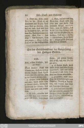 Bei der Gedächtnißfeier der Ausgießung des Heiligen Geistes.