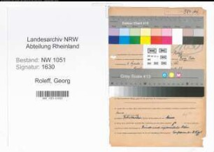 Entnazifizierung Georg Roleff , geb. 02.12.1902 (Kaufmaennischer Angestellter)