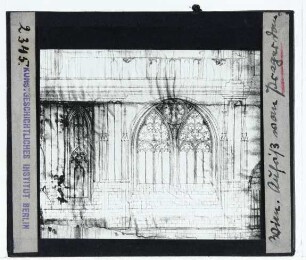 Prag, Veitsdom,unbekannt, Riss zum Prager Dom (Kapellenzone) (Wien, Akademie, unidentifiziert)