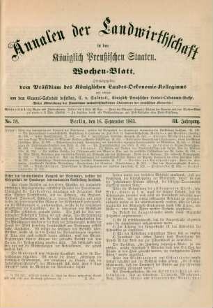 No. 38. Berlin, den 16. September 1863. III. Jahrgang.