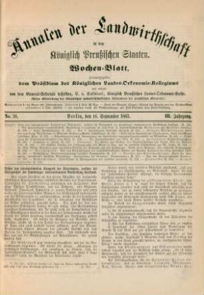 No. 38. Berlin, den 16. September 1863. III. Jahrgang.