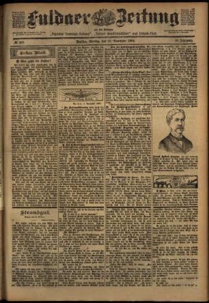 Erste Ausgabe vom Montag, den 10. November 1902.