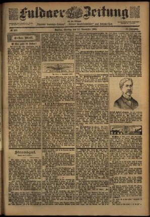 Erste Ausgabe vom Montag, den 10. November 1902.