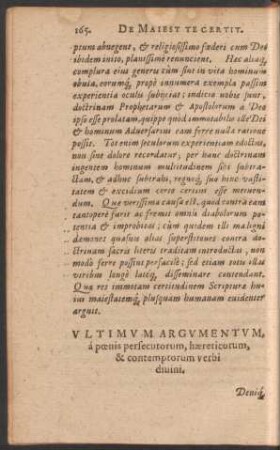 Ultimum Argumentum, a poenis persecutorum, haereticorum, & contemptorum verbi divini.