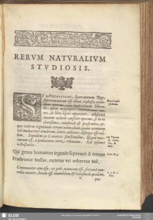 Rerum Naturalium Studiosis