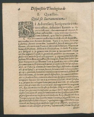 I. Quaestio. Quid sit Sacramentum?