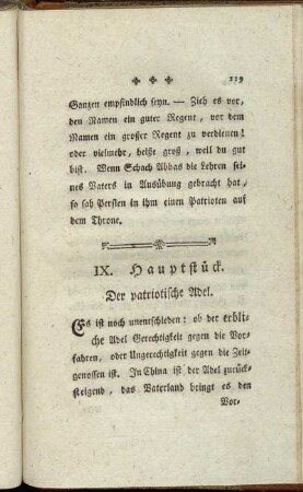 IX. Hauptstück. Der patriotische Adel.