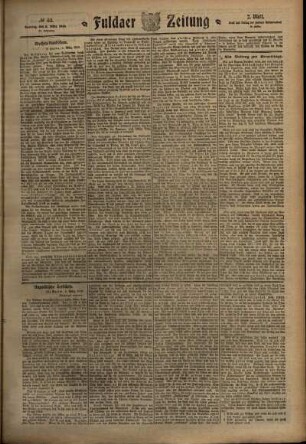 Zweite Ausgabe vom Samstag, den 05. März 1910.