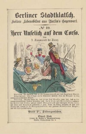 Herr Nuselich auf dem Corso