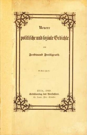 026 Ferdinand Freiligrath: Neuere politische und soziale Gedichte