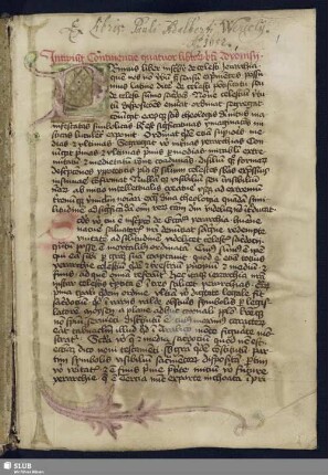 Continentie quator librorum beati Dyonisii