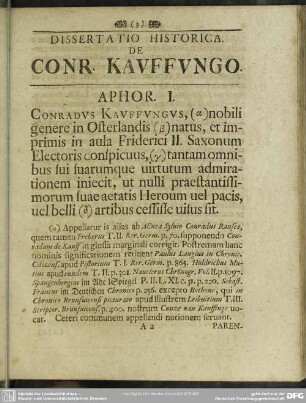 Dissertatio Historica. De Conr. Kauffungo