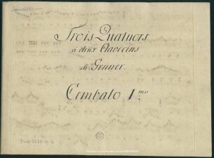 3 Quartets. Arr - Mus.3298-Q-2 : cemb (2)