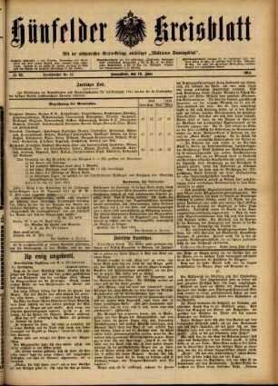 Ausgabe vom Samstag, den 13. Juni 1914.