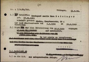 Reisinger, Irmingard Amalie Rosa