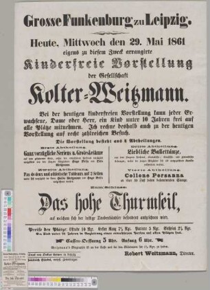 Kinderfreie Vorstellung der Gesellschaft Kolter-Weitzmann