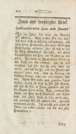 Zwey und dreyßigster Brief.