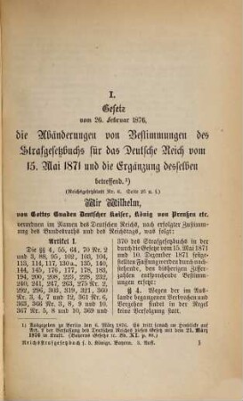 Das Strafgesetzbuch für das Deutsche Reich mit dem bayerischen Polizei-Strafgesetzbuche und dem bayr. Ausführungsgesetze vom 18. August 1879 zur Reichs-Strafprozeßordnung : Herausgegeben von der Redaktion des Sammelwerkes "Bayerns Gesetze u. Gesetzbücher."