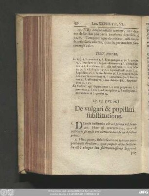Tit. VI. (VI. 26.) De vulgari & pupillari substitutione.